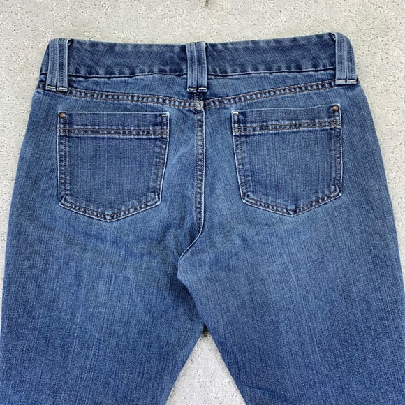 GAP Curvy Boot Cut Womens Jeans Size 12 Blue Denim Stretch Ankle Distressed Y2k - Picture 7 of 13